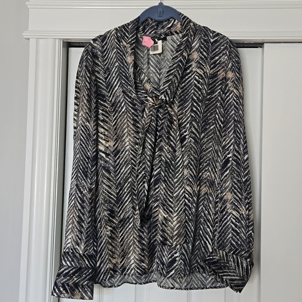 Lafayette 148 Silk Bow Blouse